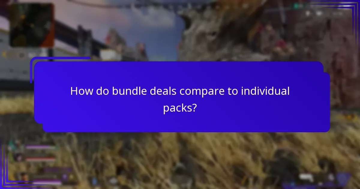 How do bundle deals compare to individual packs?