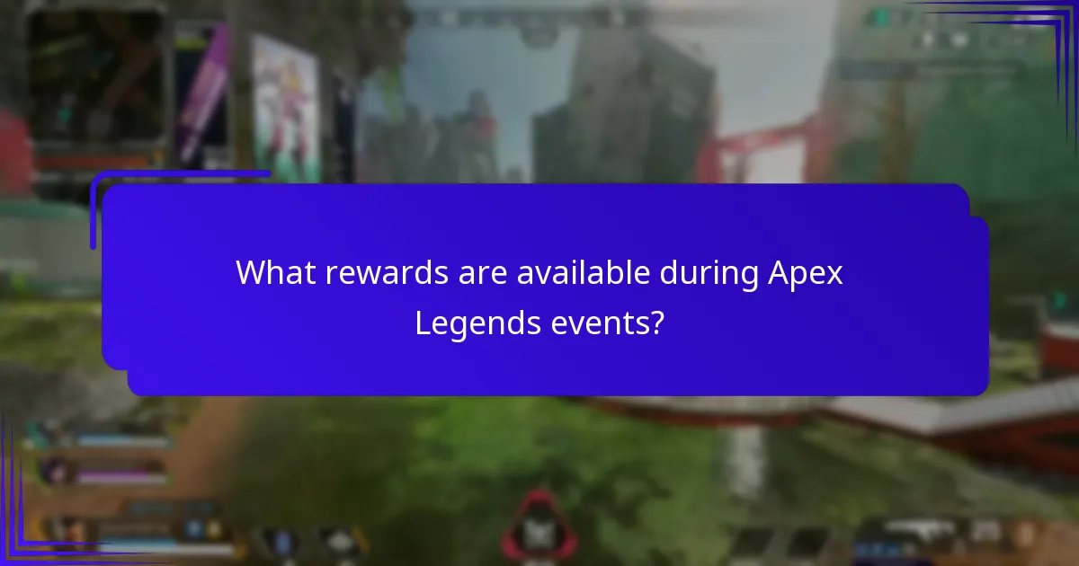 What rewards are available during Apex Legends events?